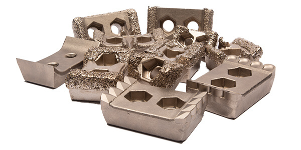 A handful of metal grinder tips