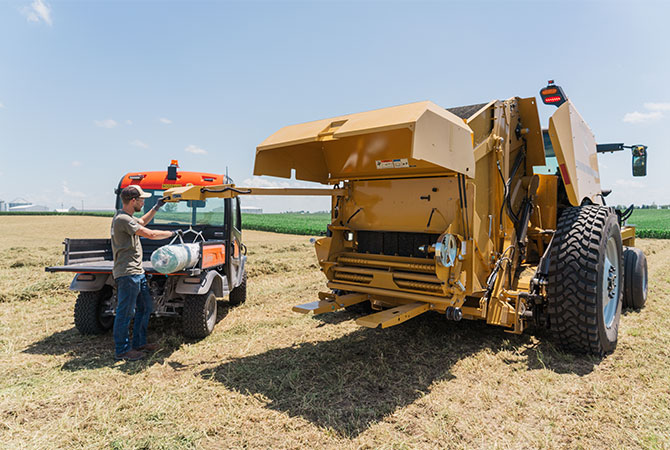 Brazo de carga de la malla de envoltura